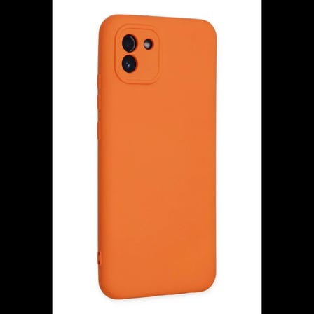 Samsung Galaxy A03 Kılıf Nano içi Kadife Silikon - Turuncu