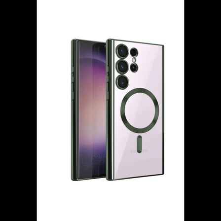 Samsung Galaxy S24 Ultra Kılıf Kross Magneticsafe Kapak - Koyu Yeşil