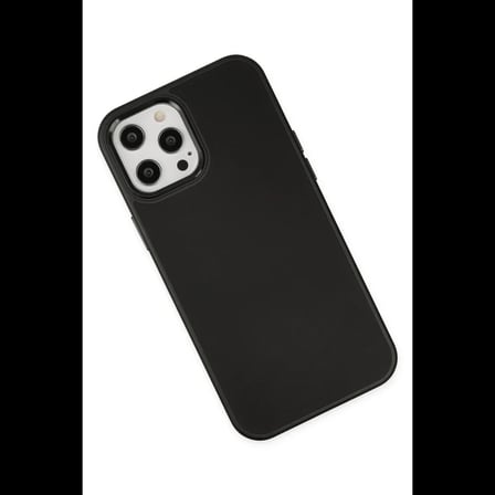Apple iPhone 12 Pro Max Kılıf Asya Deri Silikon - Siyah