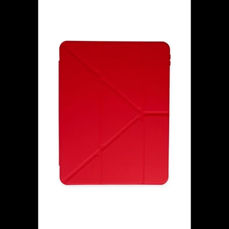 Apple iPad Pro 12.9 (2021) Kılıf Kalemlikli Mars Tablet Kılıfı - Kırmızı