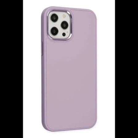 Apple iPhone 12 Pro Max Kılıf Asya Deri Silikon - Lila