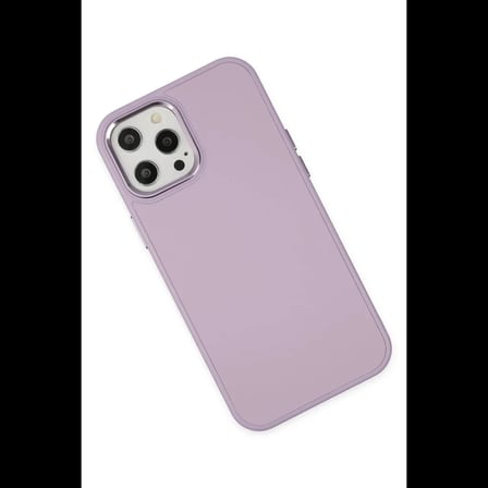 Apple iPhone 12 Pro Max Kılıf Asya Deri Silikon - Lila