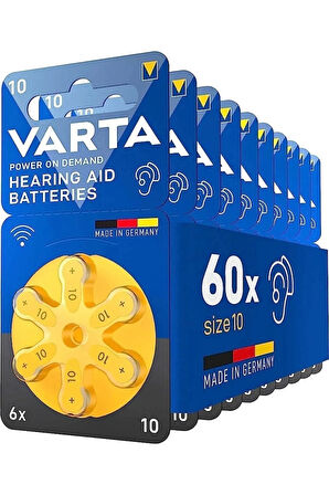 10 Numara Işitme Cihazı Pili (60 ADET - 10 PAKET)