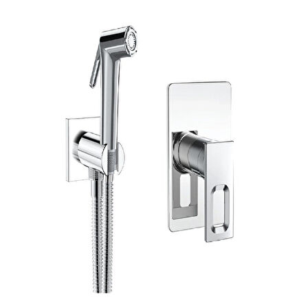 VALTEMO QUATRO SQUARE ANKASTRE SHUT-OFF BATARYA SETİ (KROM)