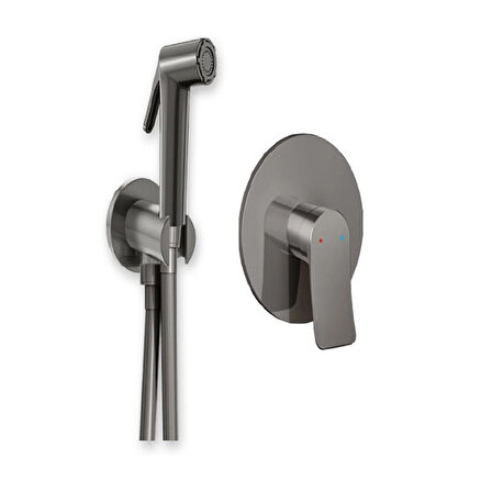 VALTEMO VALERO ROUND ANKASTRE SHUT-OFF BATARYA SETİ (ANTRASİT GRİ)