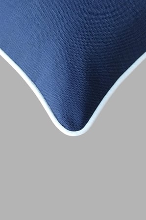 Kırlent Kılıfı 45x45 3'lü Set Marin Nakışlı Deniz Atı Desen Su İtici Outdoor Keten Tekne Bahçe