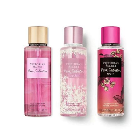 VICTORIA'S SECRET Pure Seduction-Pure Seduction Frosted-Pure Seduction Noir Vücut Spreyi Üçlü Set