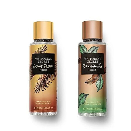 VICTORIA'S SECRET Coconut Passion Noir-Bare Vanilla Noir Vücut Spreyi İkili Set