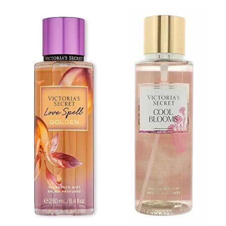 VICTORIA'S SECRET Love Spell Golden-Cool Blooms Vücut Spreyi İkili Set