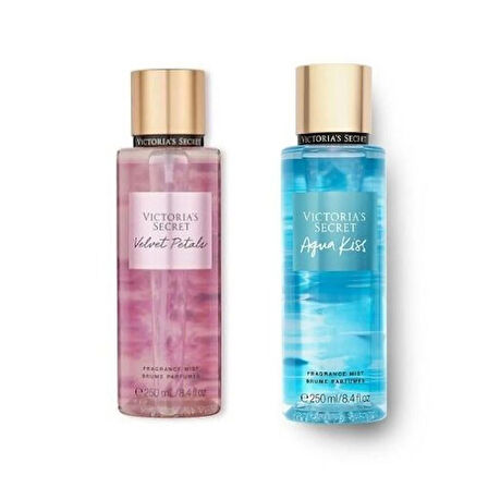 VICTORIA'S SECRET Velvet Petals-Aqua Kiss Vücut Spreyi İkili Set