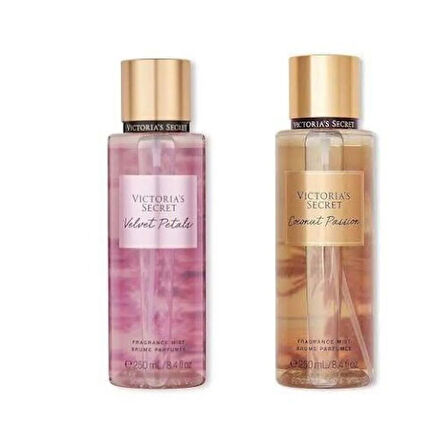 VICTORIA'S SECRET Velvet Petals-Coconut Passion Vücut Spreyi İkili Set