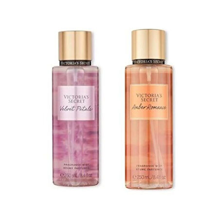 VICTORIA'S SECRET Velvet Petals-Amber Romance Vücut Spreyi İkili Set