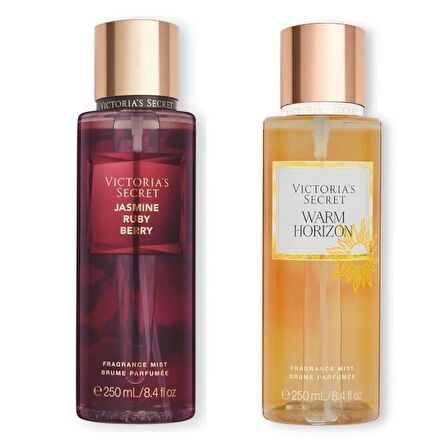 VICTORIA'S SECRET Jasmine Ruby Berry-Warm Horizon Vücut Spreyi İkili Set