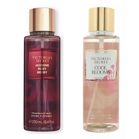 VICTORIA'S SECRET Jasmine Ruby Berry-Cool Blooms Vücut Spreyi İkili Set
