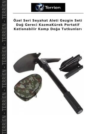 Özel Seri Seyahat Aleti Gezgin Seti Dağ Gereci KazmaKürek Portatif Katlanabilir Kamp Doğa Tutkunları