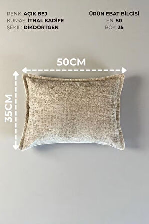  Kırlent İthal Kadife Kumaş - 35x50cm Yumuşak Dokulu Dekoratif Özel Tasarım Kırlent Kılıfı - S08