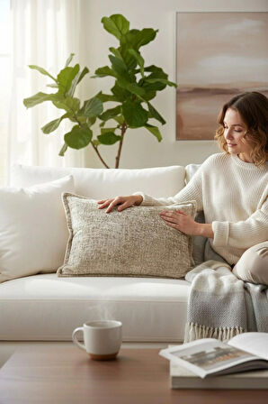  Kırlent İthal Kadife Kumaş - 35x50cm Yumuşak Dokulu Dekoratif Özel Tasarım Kırlent Kılıfı - S08