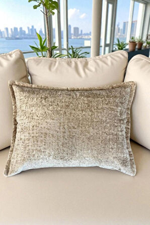 İthal Kadife Dekoratif Kırlent Kılıfı 35x50 cm – Yumuşak Dokulu Dikdörtgen Yastık ve Ev Aksesuarı