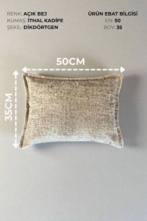 İthal Kadife Dekoratif Kırlent Kılıfı 35x50 cm – Yumuşak Dokulu Dikdörtgen Yastık ve Ev Aksesuarı