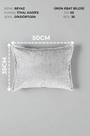 Kırlent İthal Kadife Kumaş - 35x50cm Yumuşak Dokulu Dekoratif Özel Tasarım Kırlent Kılıfı - S09