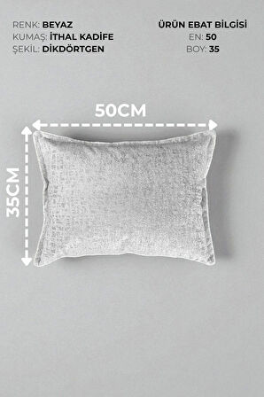 İthal Kadife Dekoratif Kırlent Kılıfı 35x50 cm – Yumuşak Dokulu Dikdörtgen Yastık ve Ev Aksesuarı