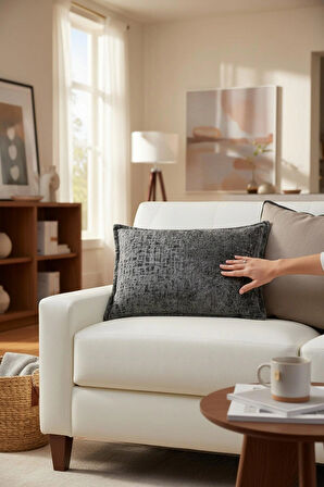  Kırlent İthal Kadife Kumaş - 35x50cm Yumuşak Dokulu Dekoratif Özel Tasarım Kırlent Kılıfı - S05