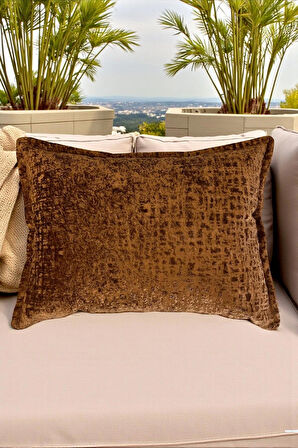  Kırlent İthal Kadife Kumaş - 35x50cm Yumuşak Dokulu Dekoratif Özel Tasarım Kırlent Kılıfı - S06