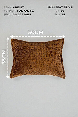 İthal Kadife Dekoratif Kırlent Kılıfı 35x50 cm – Yumuşak Dokulu Dikdörtgen Yastık ve Ev Aksesuarı