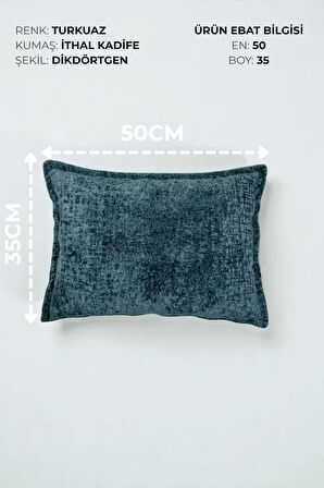 Kırlent İthal Kadife Kumaş - 35x50cm Yumuşak Dokulu Dekoratif Özel Tasarım Kırlent Kılıfı - S07