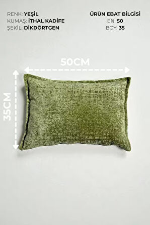 Kırlent İthal Kadife Kumaş - 35x50cm Yumuşak Dokulu Dekoratif Özel Tasarım Kırlent Kılıfı - S10