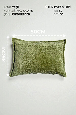 İthal Kadife Dekoratif Kırlent Kılıfı 35x50 cm – Yumuşak Dokulu Dikdörtgen Yastık ve Ev Aksesuarı
