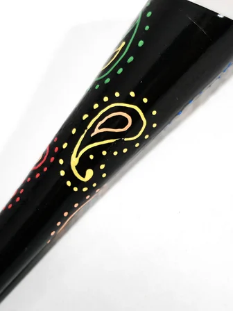 Etnik Esintili Renkli Paisley Desenli Kokonat Saç Çubuğu