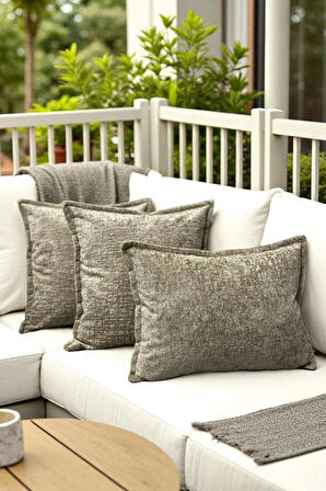 İthal Kadife Dekoratif 3'lü Kırlent Kılıfı Seti – Yumuşak Dokulu Dekoratif Yastık ve Ev Aksesuarı