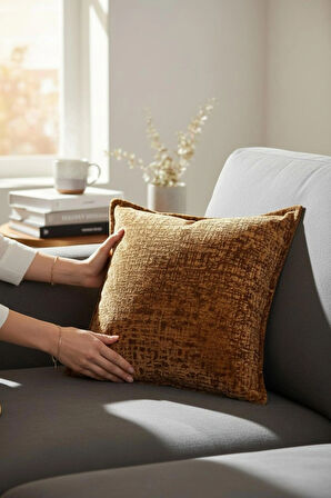 Kırlent İthal Kadife Kumaş 3'lü Set - Yumuşak Dokulu Dekoratif Özel Tasarım Kırlent Kılıfı - S06