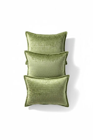 Kırlent İthal Kadife Kumaş 3'lü Set - Yumuşak Dokulu Dekoratif Özel Tasarım Kırlent Kılıfı - S10