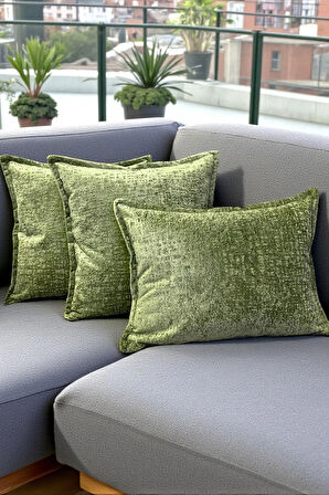 İthal Kadife Dekoratif 3'lü Kırlent Kılıfı Seti – Yumuşak Dokulu Dekoratif Yastık ve Ev Aksesuarı