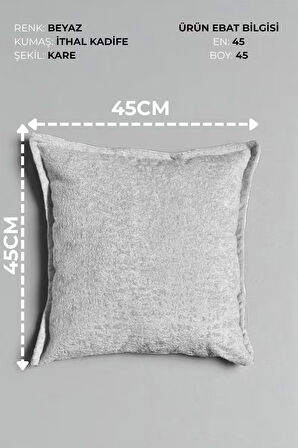   Kırlent İthal Kadife Kumaş - 45X45cm Yumuşak Dokulu Dekoratif Özel Tasarım Kırlent Kılıfı - S09