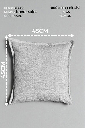 İthal Kadife Dekoratif Kırlent Kılıfı 45x45 cm – Yumuşak Dokulu Kare Yastık ve Ev Aksesuarı