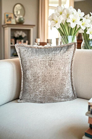  Kırlent İthal Kadife Kumaş - 45X45cm Yumuşak Dokulu Dekoratif Özel Tasarım Kırlent Kılıfı - S01