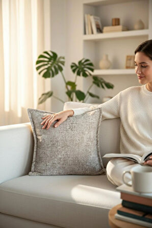  Kırlent İthal Kadife Kumaş - 45X45cm Yumuşak Dokulu Dekoratif Özel Tasarım Kırlent Kılıfı - S01