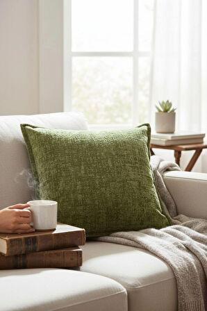  Kırlent İthal Kadife Kumaş - 45X45cm Yumuşak Dokulu Dekoratif Özel Tasarım Kırlent Kılıfı - S10