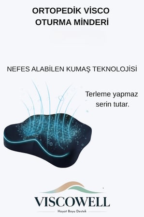 Ortopedik Visco Oturma Minderi Oturma Simidi Minderi Kuyruk Sokumu Koltuk Yastığı