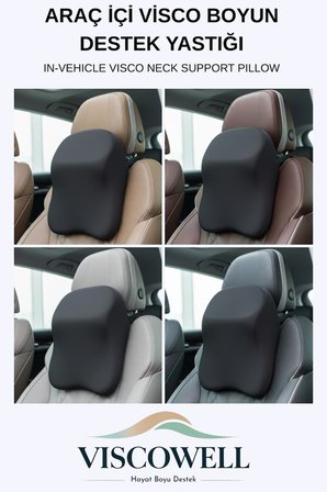 Ortopedik Visco Araç Boyun Yastığı Araç ve Ev İçin Ergonomik Kullanım