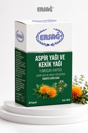 Ersağ Aspir Yağı Ve Kekik Yağı Kapsül Takviye Edici Gıda