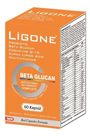 Ligone Multivitamin & Multimineral Beta Glucan, Probiotic 60 Kapsül - SKT:06/2027 