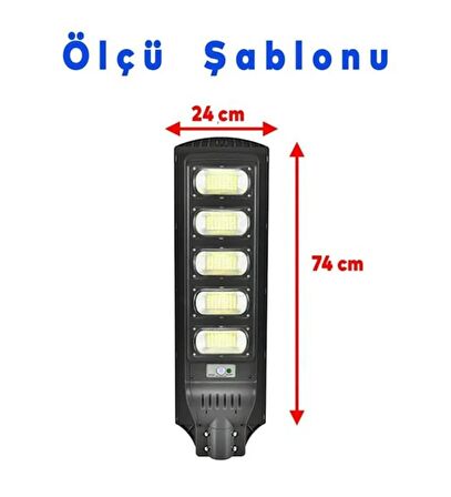 Asyagrup Voltek 200w Kumandalı Solar Led Sokak Armatürü / Sensörlü - Beyaz Işık