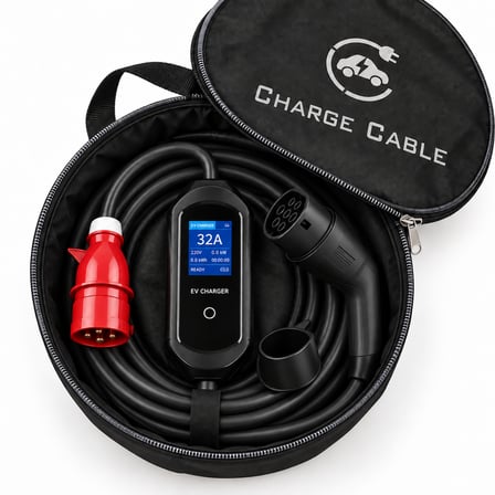 7kW / 11kW / 22kW Ayarlanabilir Elektrikli Araç Taşınabilir Şarj Cihazı