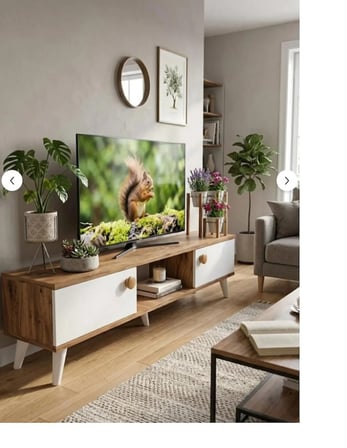 ERÇA MOBİLYA NAZ TV ÜNİTESİ ATLANTİK ÇAM RENGİ AYTAŞI 140cm