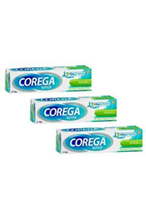 Süper Diş Protezi Yapıştırıcı Krem 40gr Naneli | 3 Adet