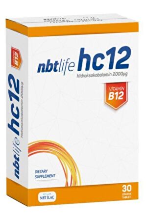 Nbt Life Hc12 Hidroksokobalamin Çiğneme 30 Tablet